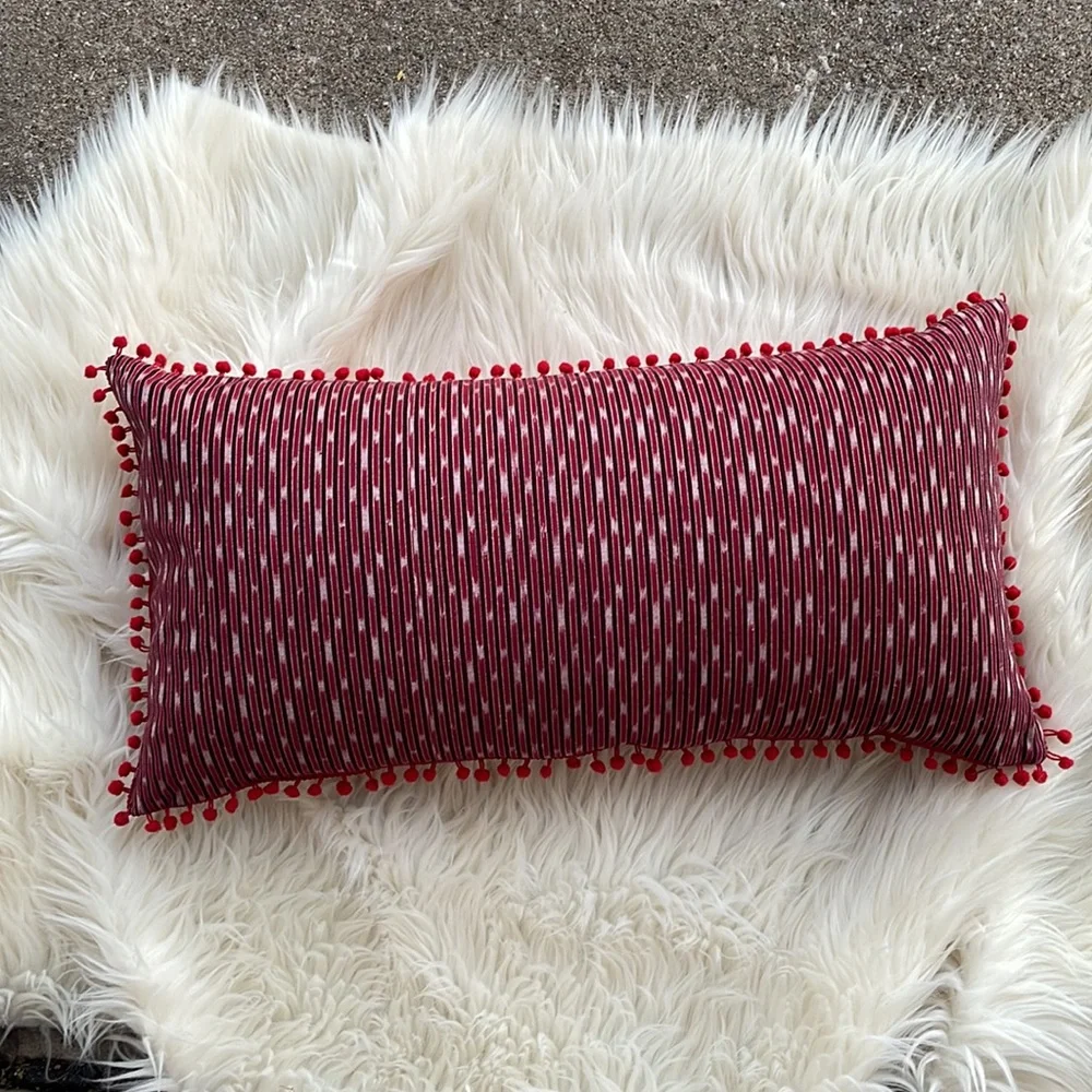 Crate & Barrel Christmas Around the World Lumber Pillow